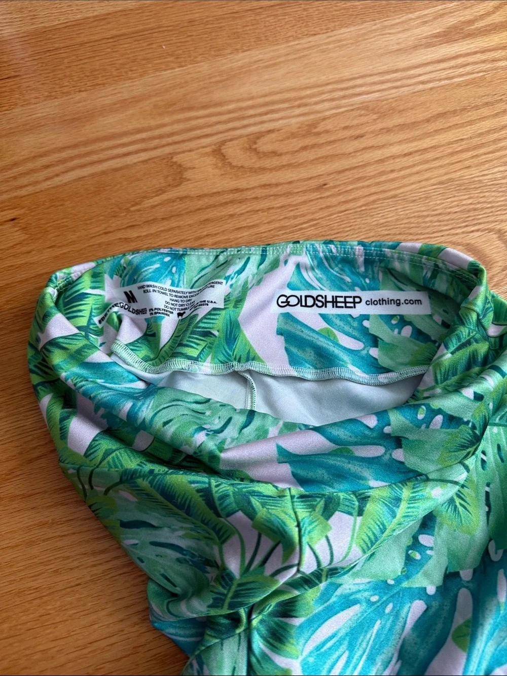 Tropical Leaf Active Leggings - Green
